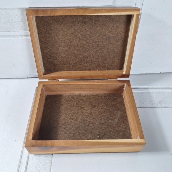 Native American Jewelry Box Art Print with Feather Details Woman & Child - Picture 10 of 11